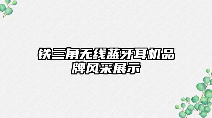 鐵三角無(wú)線(xiàn)藍(lán)牙耳機(jī)品牌風(fēng)采展示