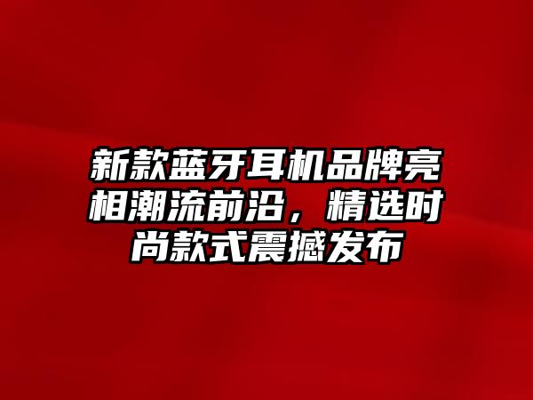新款藍(lán)牙耳機(jī)品牌亮相潮流前沿，精選時(shí)尚款式震撼發(fā)布
